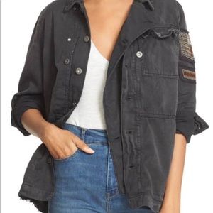 Free people embellished military jacket